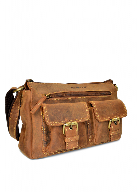 Vintage-Leder Umhängetasche braun